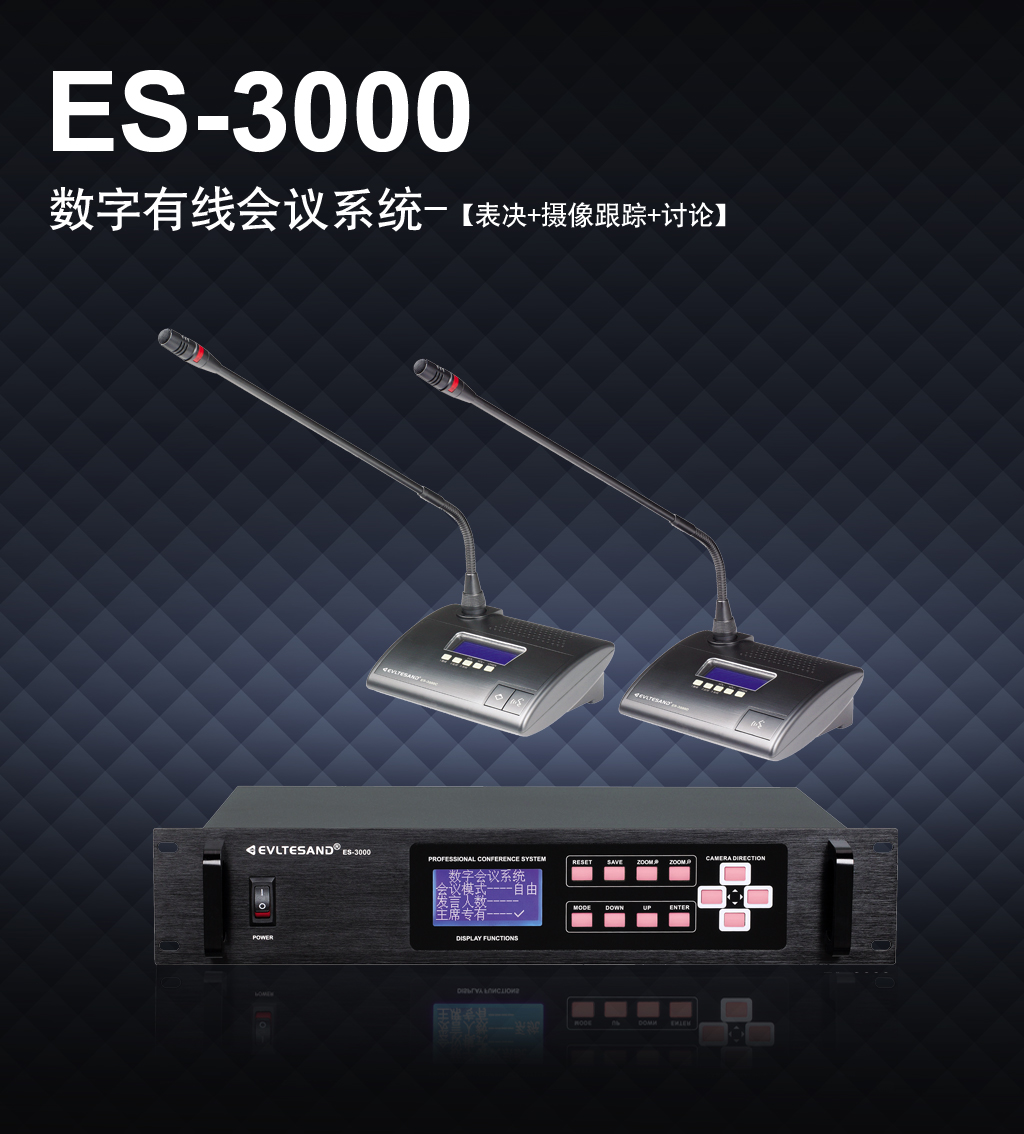 有线表决、视像、讨论数字会议系统